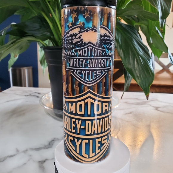 Harley-Davidson Eagle 20oz Tumbler with duo lids 🎉sale - Picture 10 of 11